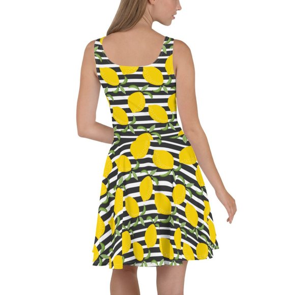 Stripe Lemon Summer Pin Up Dress - Picture 14 of 14